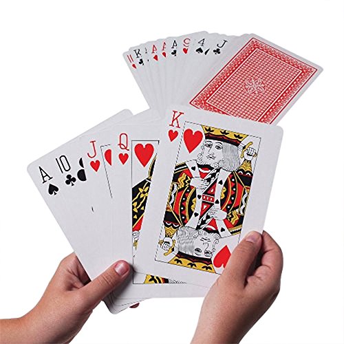 Giant Deck of Big Playing Cards Fun Full Poker Game Set - Measures 5