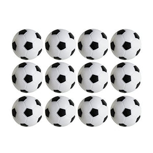 Table Soccer Foosballs Replacements Mini Black and White Soccer Balls - Set of 12