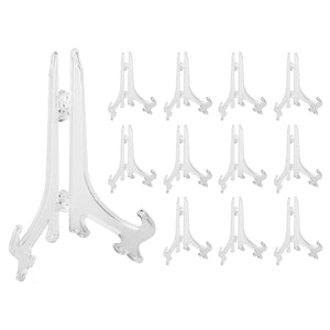 5" Clear Plastic Easels 12 Pack