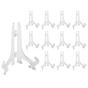 3.5" Clear Plastic Easels 12 Pack