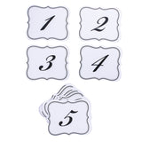 Elegant Numbers Table Cards 1-25 Wedding Reception (6" x 5")