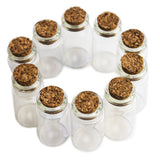 Mini Glass Bottles Cork Tops for Camping Project, Arts & Crafts, Jewelry, Stranded Island Message, Wedding Wish, Party Favors (10 Pack)