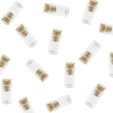 18mm Mini Glass Jars Bottles with Cork Stoppers (50 Pack)