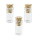 18mm Mini Glass Jars Bottles with Cork Stoppers (50 Pack)