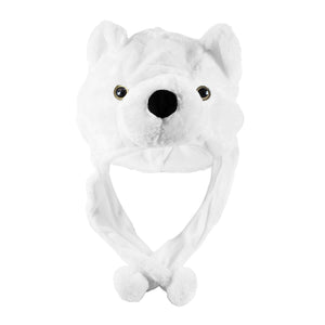Polar Bear Plush Hat (Short)