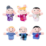 Mini Family Members Style Finger Puppets (6 Pack)