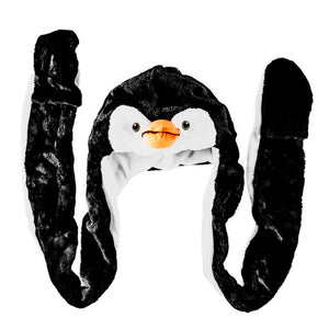Penguin Plush Animal Winter Hat (Long)