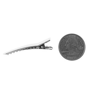4.5cm Silver Alligator Teeth Clips Holders (100 Pieces)