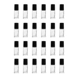 Clear (1/6 Oz/5 ml) Glass Roll-On Bottles (24 Pack)