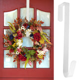 White Metal Home Over The Door Wreath Hanger (12")