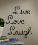 Live Love Laugh Set 3 Metal Wall Art