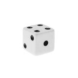 Standard 16mm White Dice with Black Pips Dots (100 Pack)