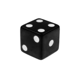 Standard 16mm Black Dice with White Pips Dots (100 Pack)