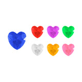 1" Assorted Colorful Adhesive Stick-On Heart Star Jewel Gems (100 Pack)