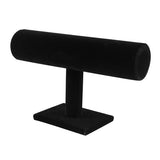 Black Velvet Hovering T-Bar Jewelry Display Stand
