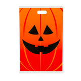 Jack-O-Lantern Orange Pumpkin Face Halloween Trick or Treat Plastic Candy Bags (50 Bags)
