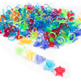 Assorted Plastic Glitter Toy Rings (144 Rings)