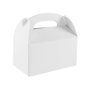 Blank White Color Treat Gift Paper Cardboard Boxes (12 Pack, 6.25" x 3 1/2" x 3.25")