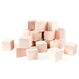 Unfinished Wood Blocks Cubes (24 Pieces)