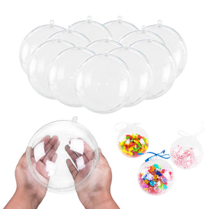 5.5" Clear Big Plastic Acrylic Shells Molding Balls (140mm) (12 Pack)