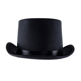 Black Top Hat Satin Costume Magician Style